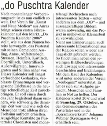 Zeitungsbericht